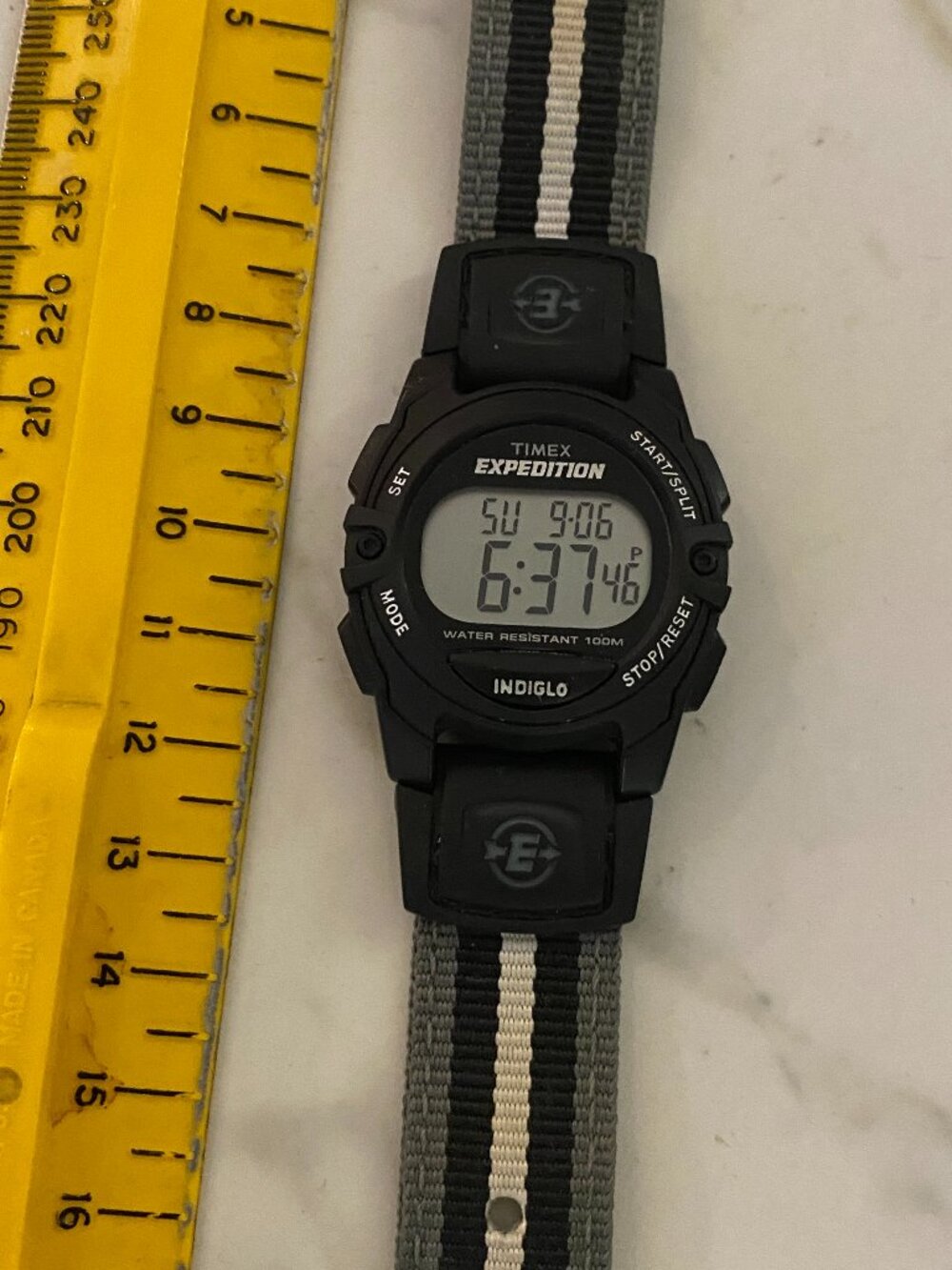 timex t49661 expedition chronograph alarm timer watch preowned
